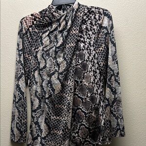 Elie Tahari Multicolor Snake Print Blouse
